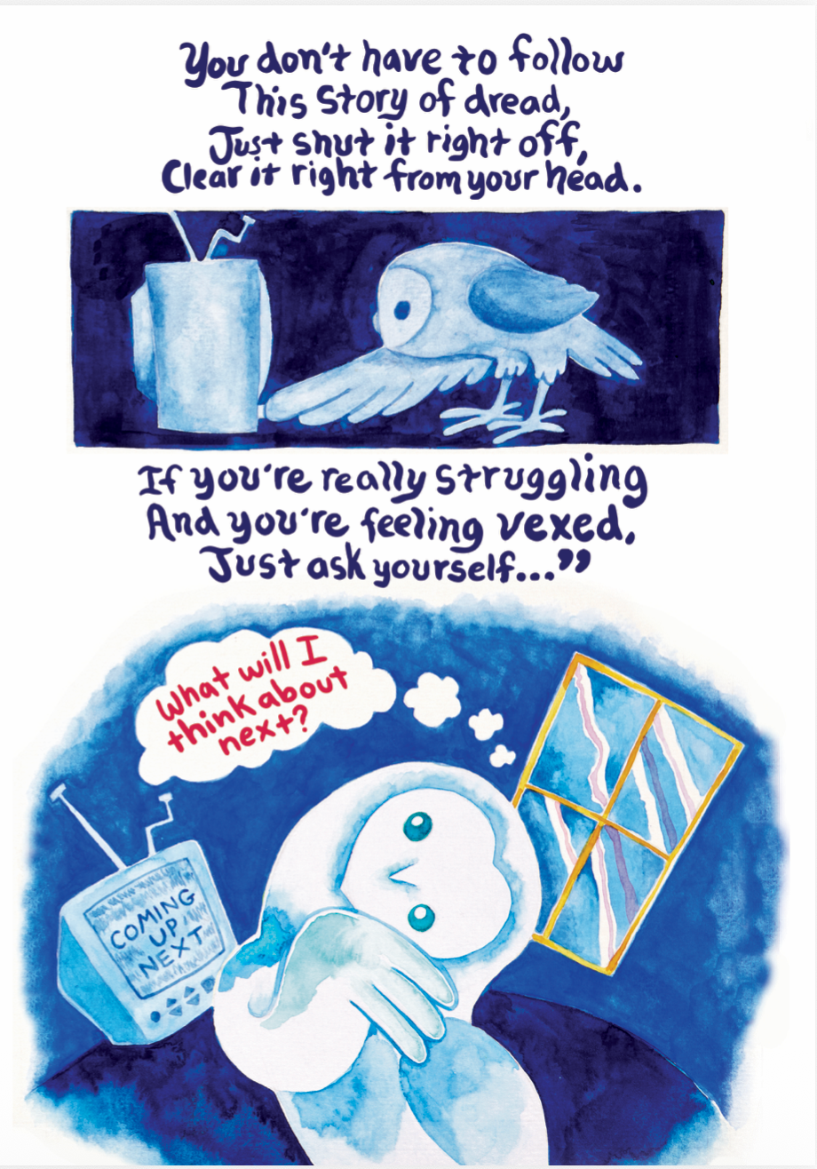 Mother owl reminding Vowl that things she speaks can appear